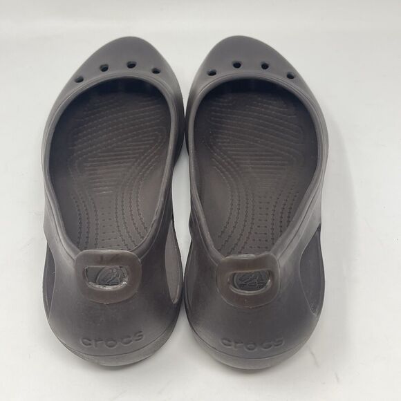 Crocs Kadee Shoes Womens 10 Brown Ballet Flats Casual Comfort Slip On Light - Picture 9 of 14